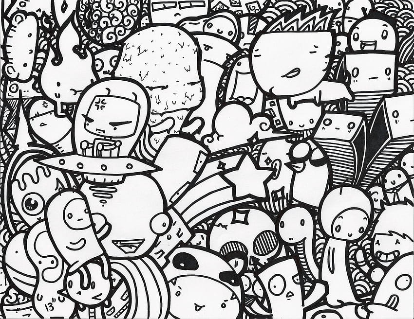 Doodle Wallpaper by efforfake on DeviantArt  Papel de parede de arte  Doodle art Designs de rabiscos