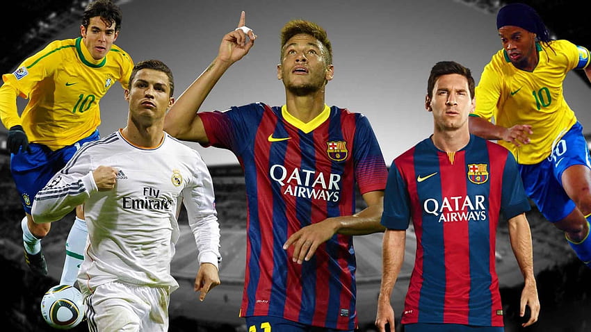 Cristiano Ronaldo contre Messi contre Neymar contre Ronaldinho contre Kaka [, neymar contre ronaldo Fond d'écran HD