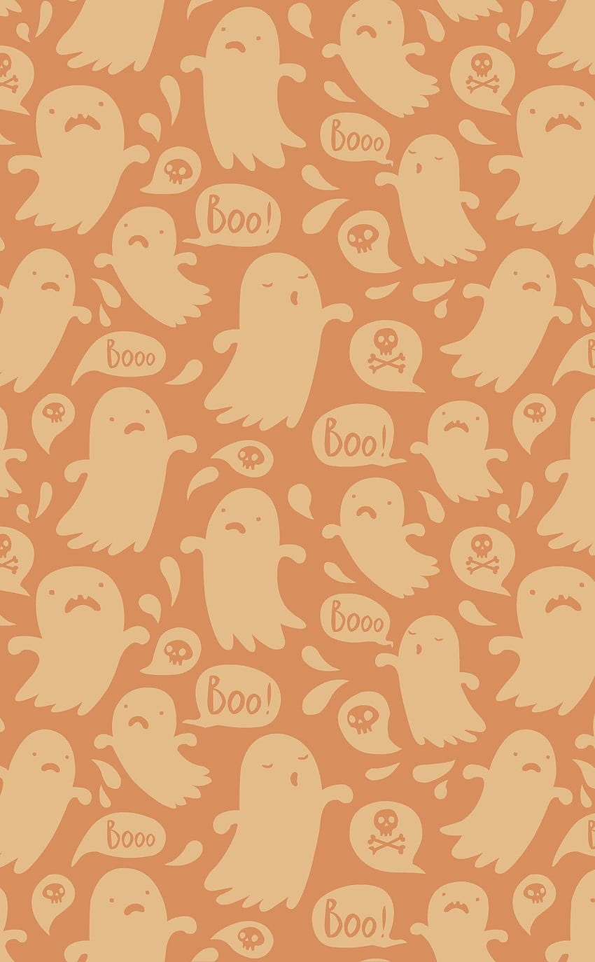 Kawaii Ghost Halloween, halloween ghost aesthetic HD phone wallpaper