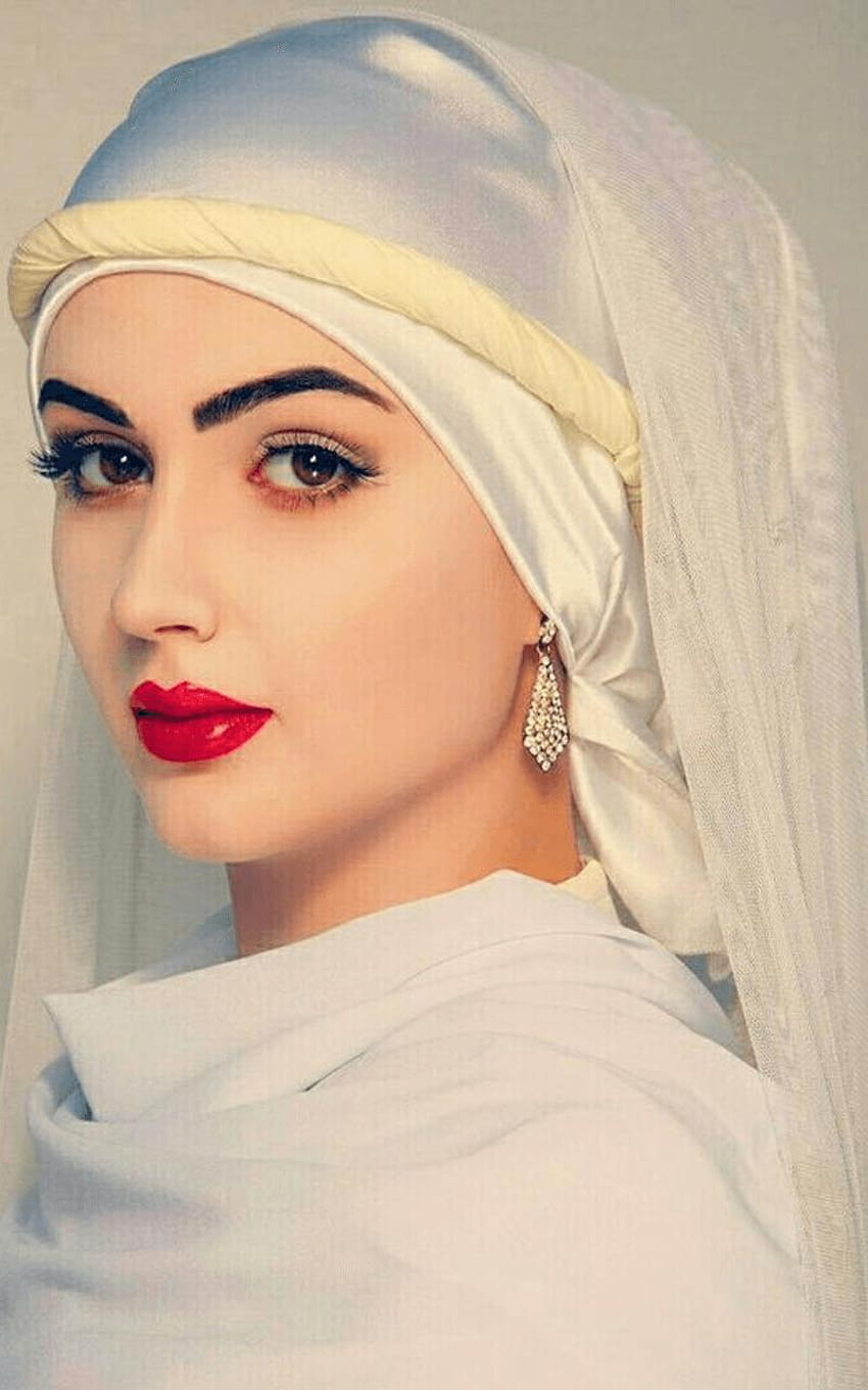 Ислямски: Ислямско красиво момиче, графични очи на момиче с хиджаб HD тапет за телефон