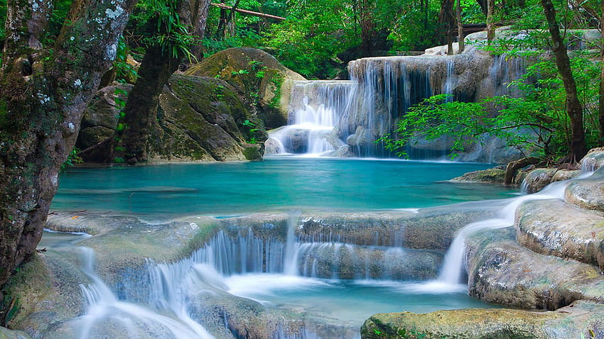 Tailandia Cascadas La belleza de la naturaleza Paisaje Tabletas y teléfonos móviles Para: 13 fondo de pantalla