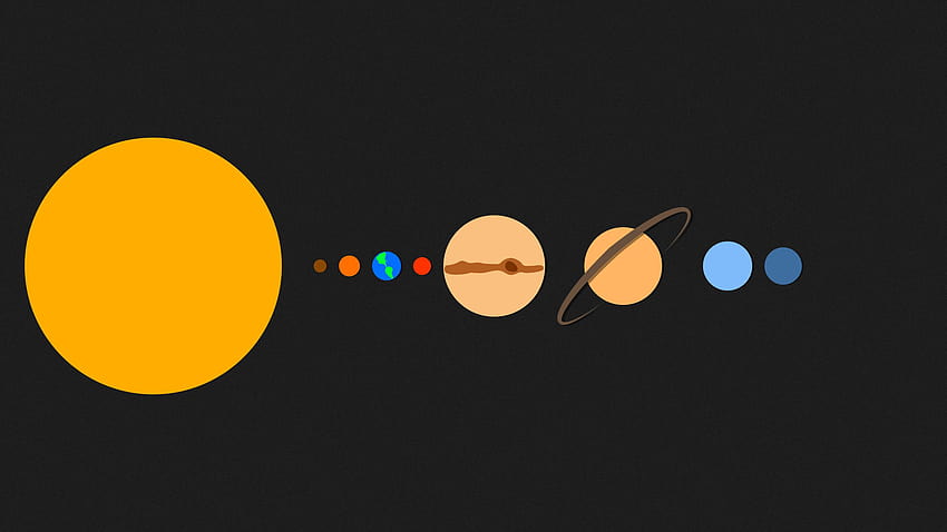 minimal solar system HD wallpaper