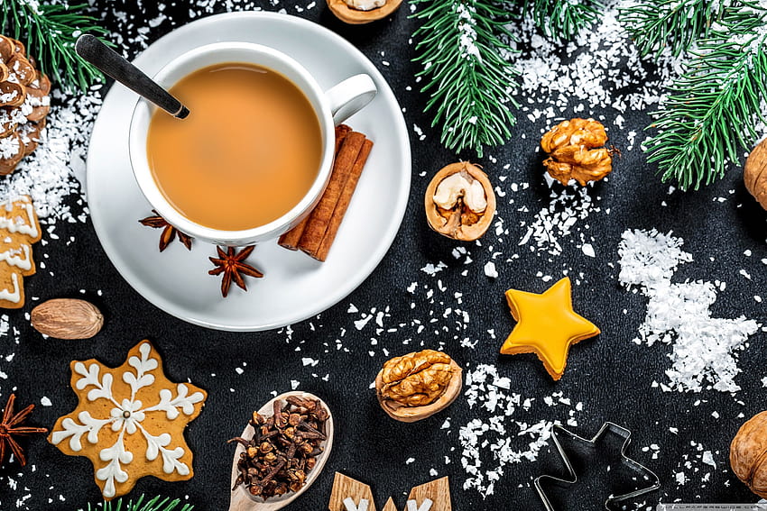 Christmas Cup of Coffee, Winter Mood Ultra Backgrounds for U TV : & UltraWide & Laptop : Tablet : Smartphone, winter and coffee HD wallpaper