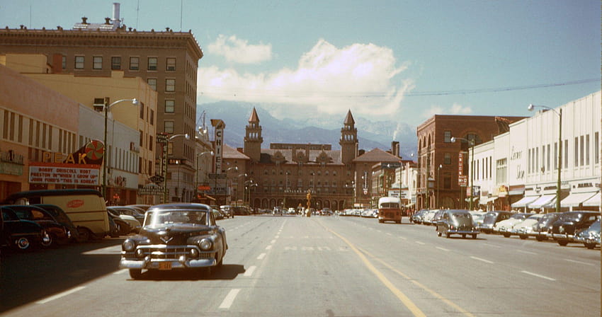 File:Colorado Springs, downtown, 1950's.jpg HD wallpaper