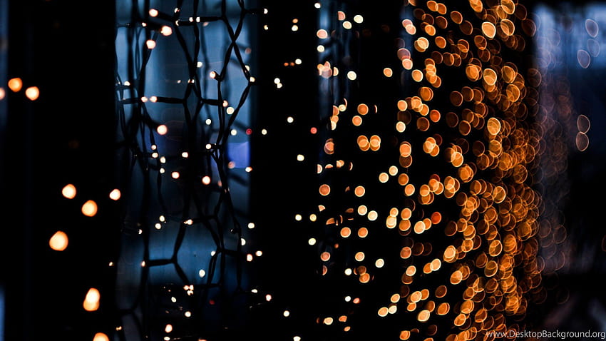 Christmas Lights, Winter, Close Up, Blur Backgrounds, winter blur HD wallpaper