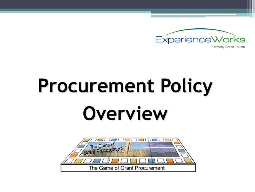 Procurement Policy Overview. HD wallpaper