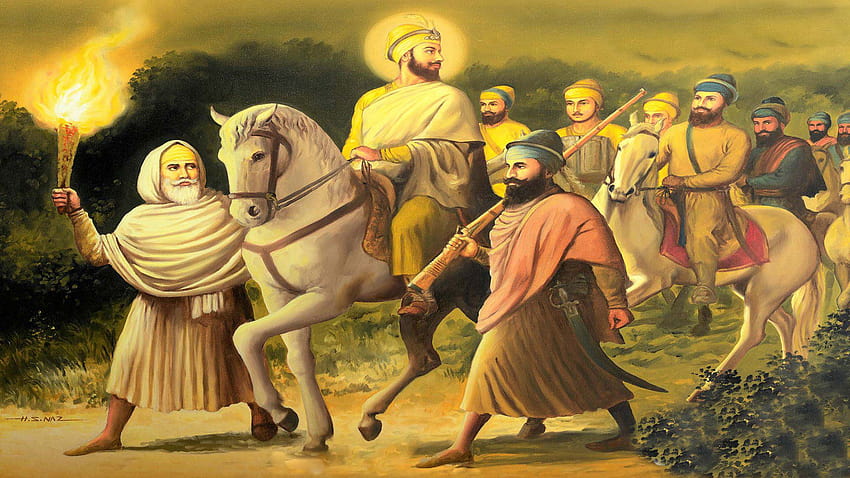 Of Guru Gobind Singh Ji With Chaar Sahibzaade HD wallpaper | Pxfuel
