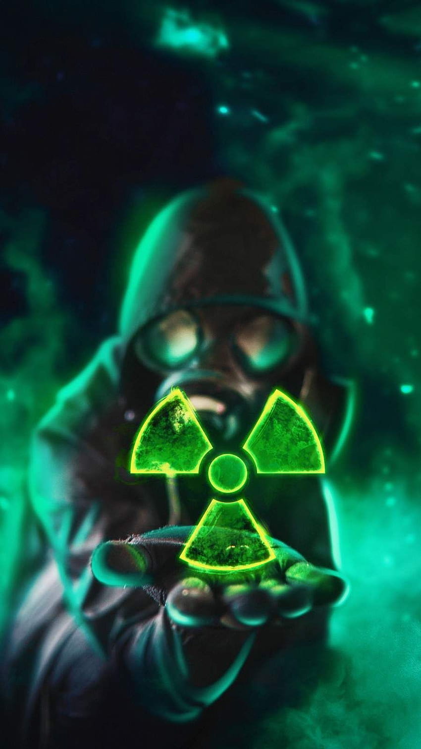 Nuclear Dangerous iPhone, radioaktiv minimal HD-Handy-Hintergrundbild
