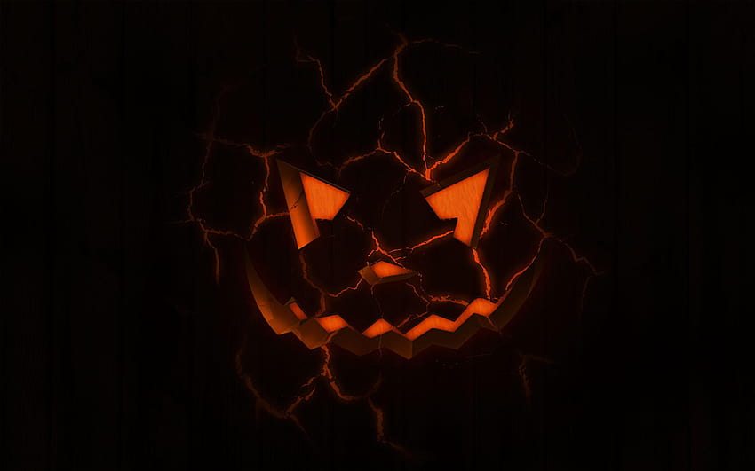 Страшна тиква, лице с тиква за Хелоуин HD тапет