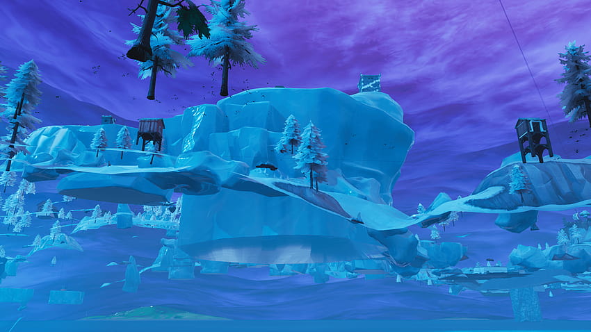 Polar Peak es un iceberg completamente modelado debajo del mapa, polar peak fortnite fondo de pantalla