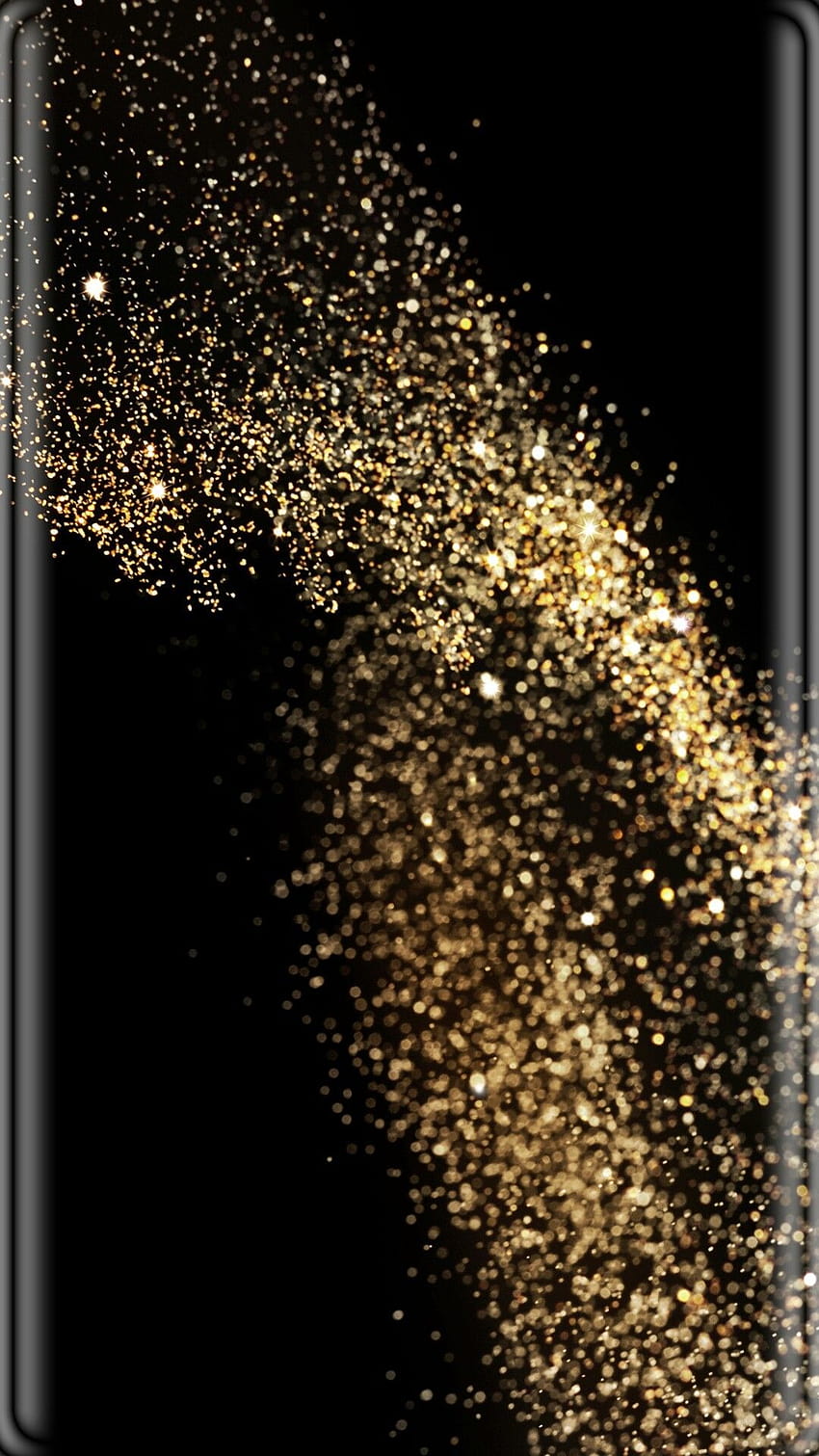 Negro con polvo de oro fondo de pantalla del teléfono