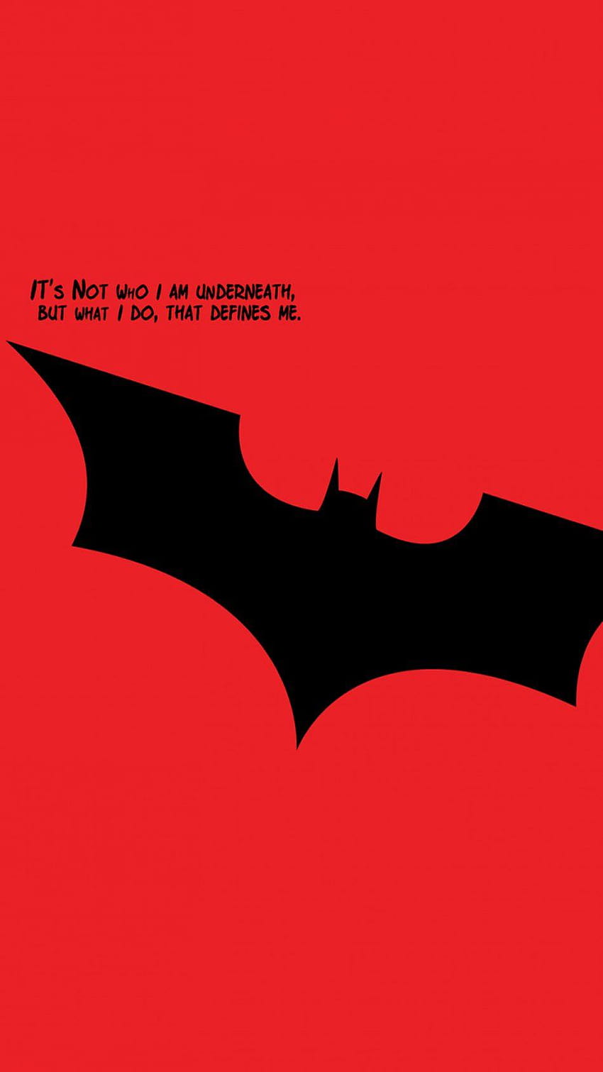 Batman Quotes Minimal Red Pure Ultra, quotes mobile HD phone wallpaper
