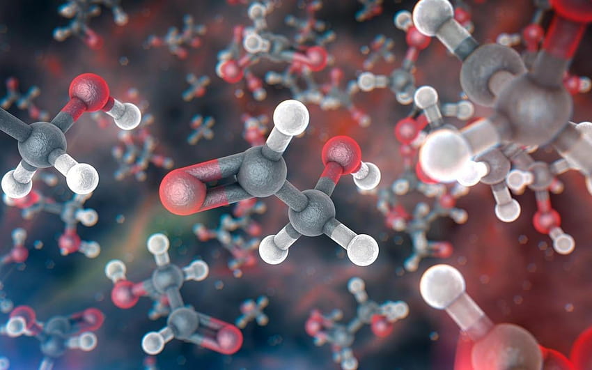 Molekülatom Wasserstoff 3d Zuckerprotein Kohlenstoff HD-Hintergrundbild