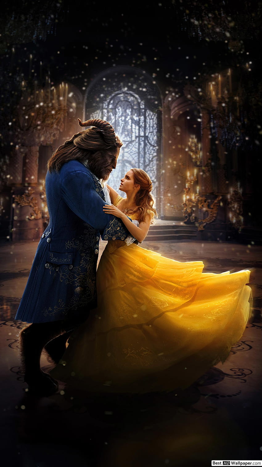 Beauty and the Beast 2017 movie, belle and beast HD phone wallpaper