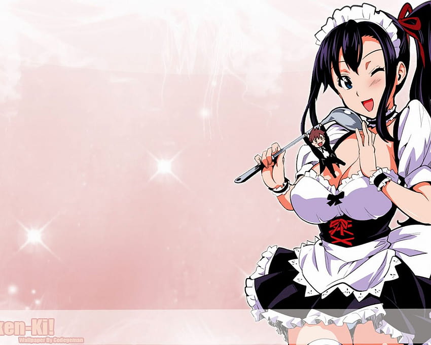 haruko amaya maid costume dress maken ki anime girls [1680x1050] para su, móvil y tableta, anime girl maid fondo de pantalla