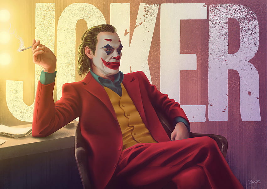 Joker fumando arte Joker fumando fondo de pantalla