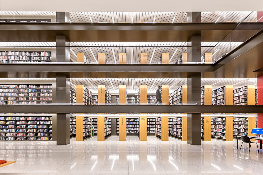 Kütüphane mimarisi ve tasarımı: dünya çapında bir rehber, modern kütüphane HD duvar kağıdı