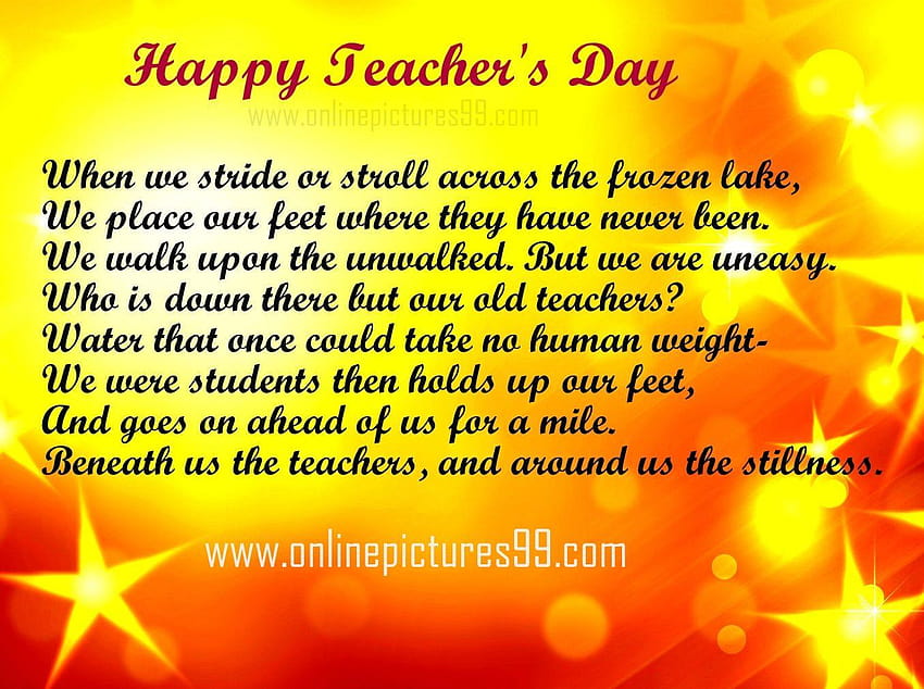 Teachers Day Poems in English, Short Poetry , and, english language day HD wallpaper
