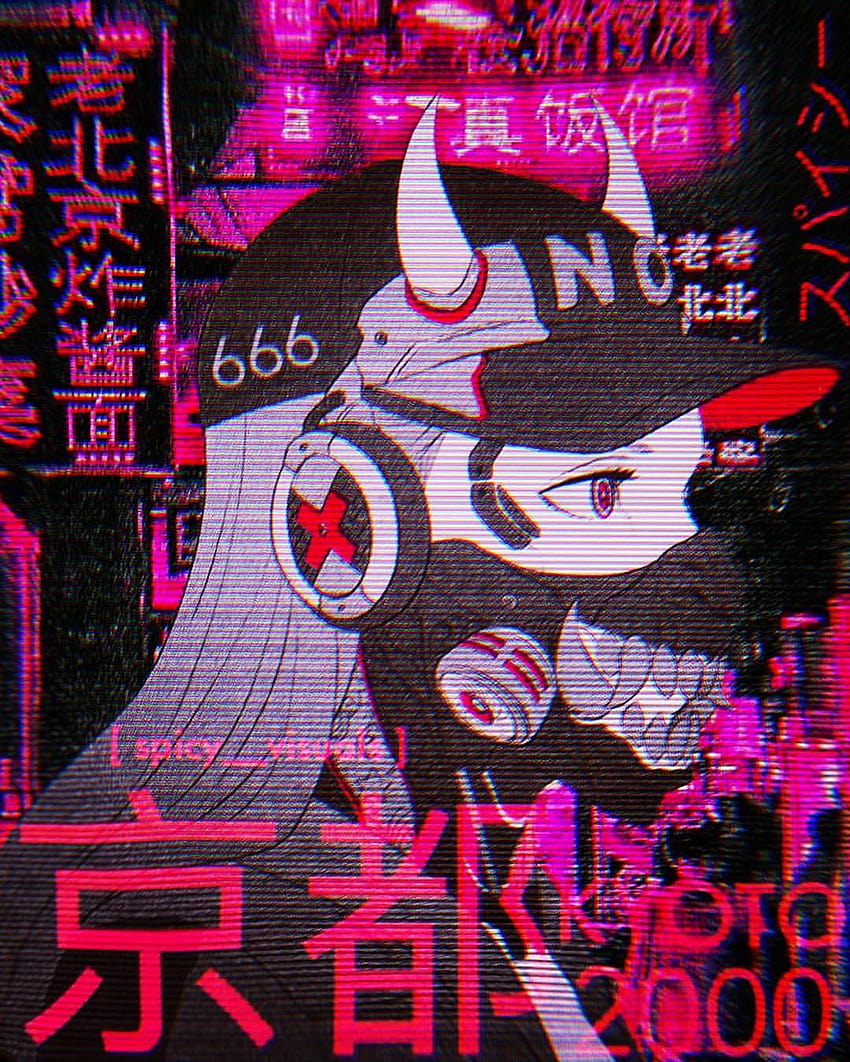 Anime Glitch posted by Christopher Sellers, aesthetic error glitch HD phone wallpaper