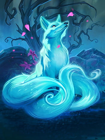 Blue Fox, Mystical Fox HD wallpaper | Pxfuel