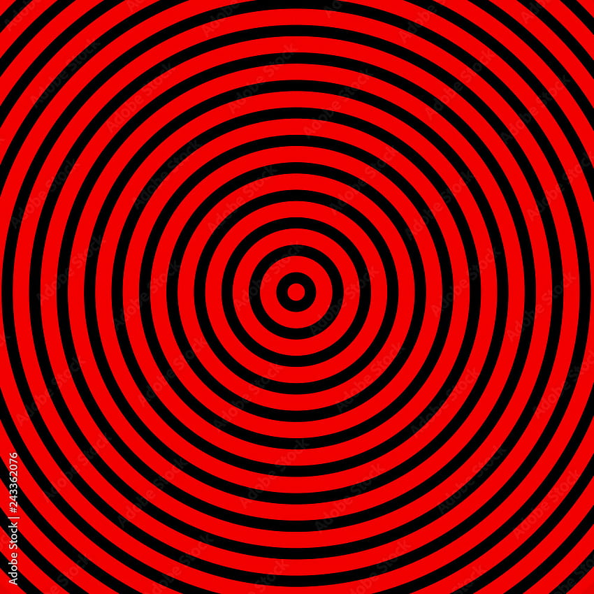 Red black circles focus target style, red circle HD phone wallpaper
