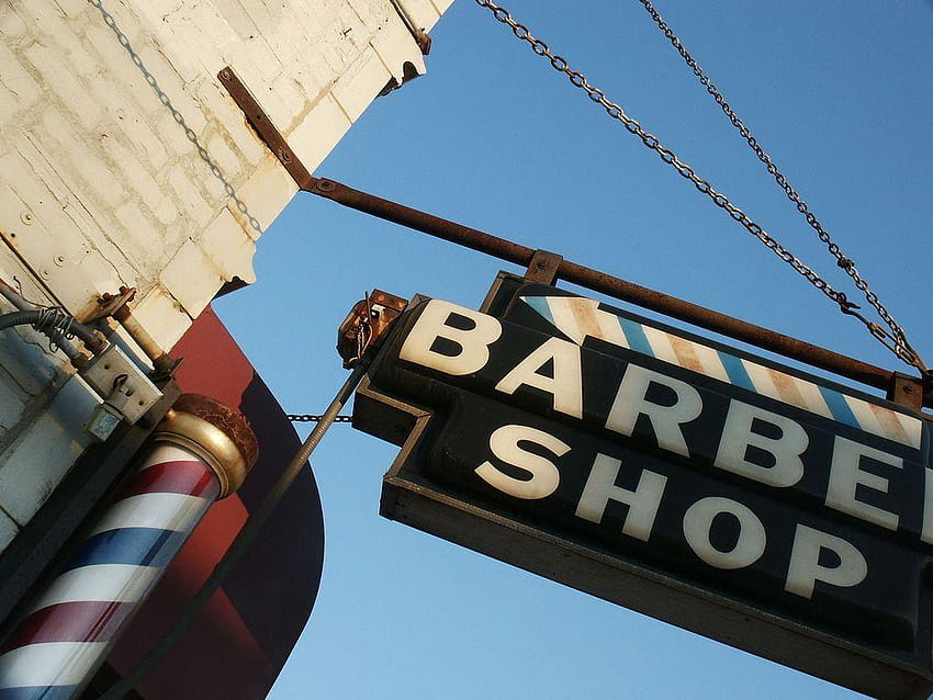 Vintage Barber Shop Scissors livre de partitions antiques, salon de coiffure Fond d'écran HD