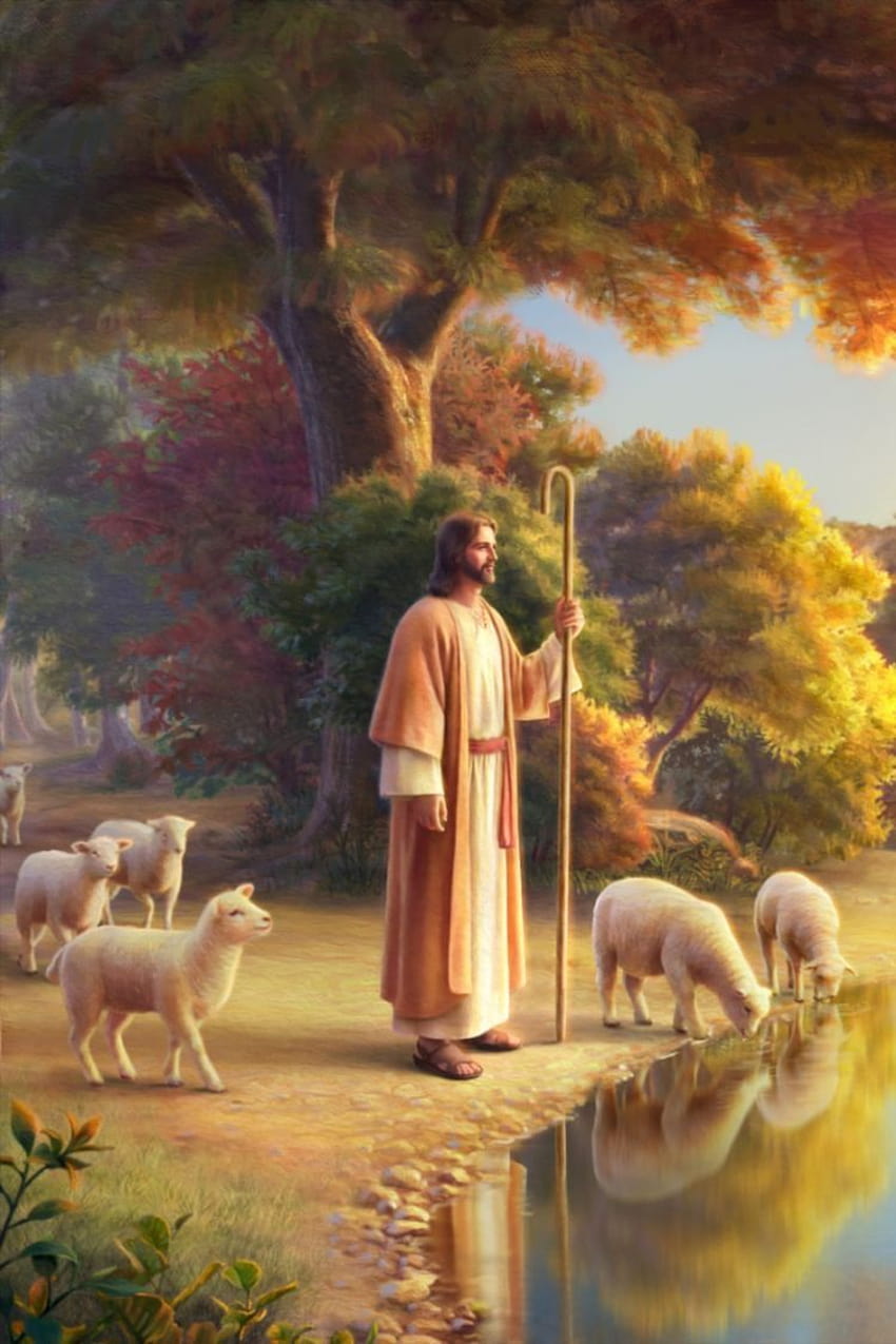 イエスの復活、イエスの羊飼い HD電話の壁紙