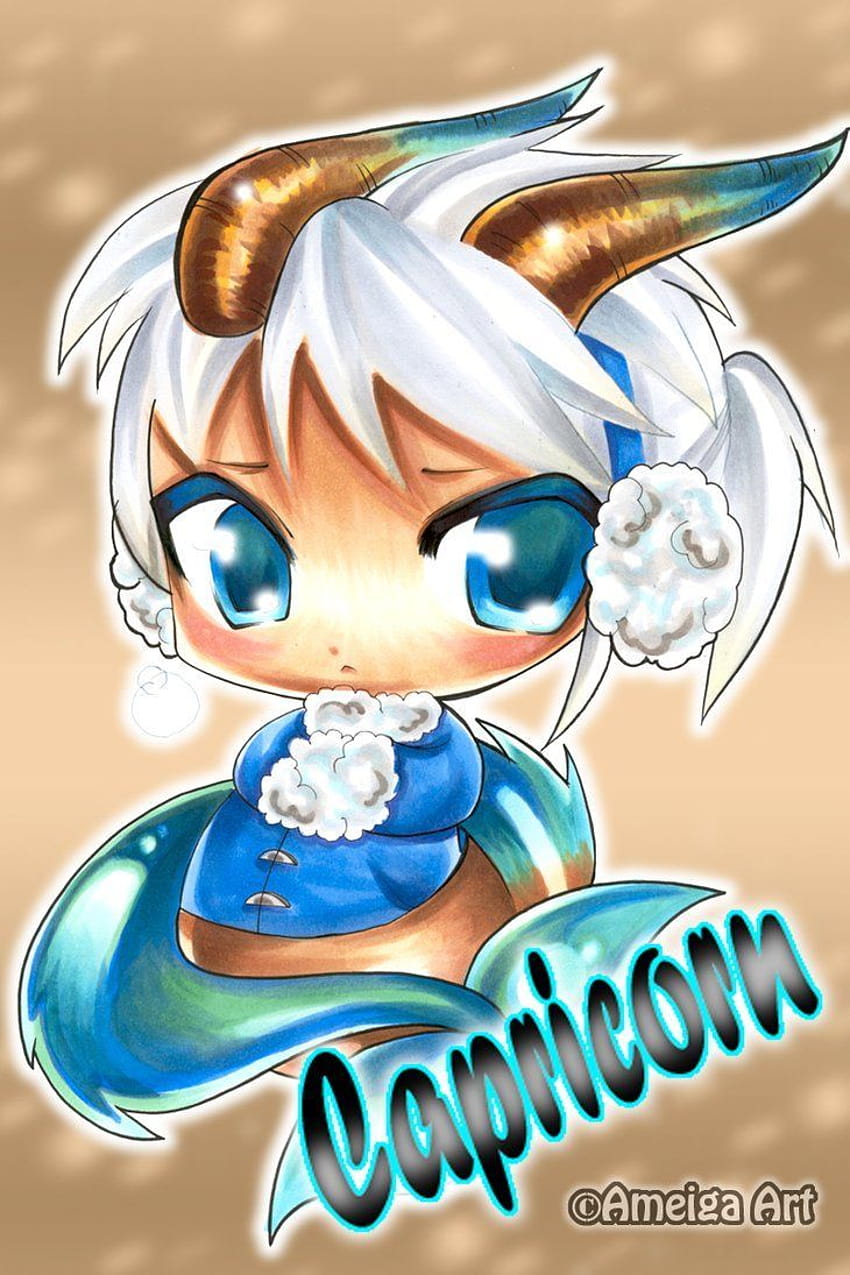 Capricorn: Chibi by AmeigaArt, capricorn anime HD phone wallpaper | Pxfuel