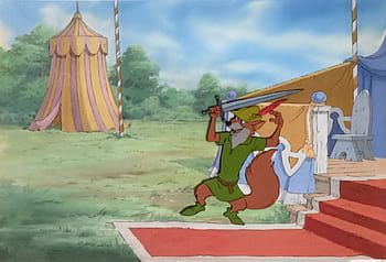 Original Panoramic Production Cel from Robin Hood, rhino guards disneys ...