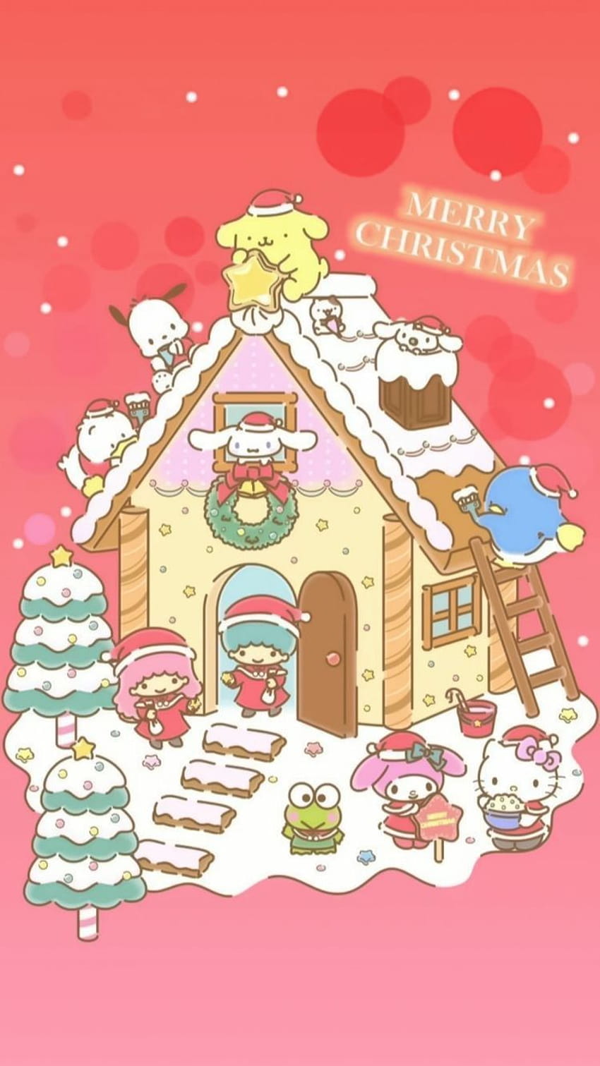 Kae on Sanrio Characters, christmas house cartoon HD phone wallpaper