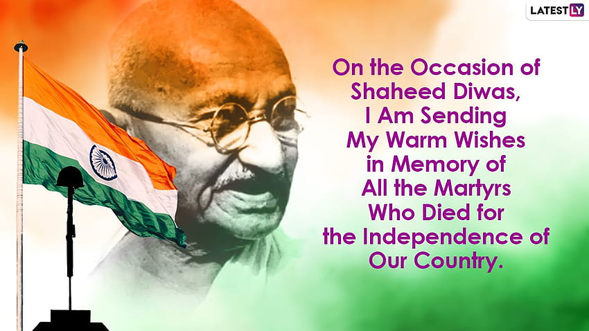 Messaggi del giorno dei martiri 2021 e adesivi WhatsApp: , Shaheed Diwas Telegram e citazioni di Facebook per ricordare il padre della nazione, Mahatma Gandhi, giorno dei martiri Sfondo HD