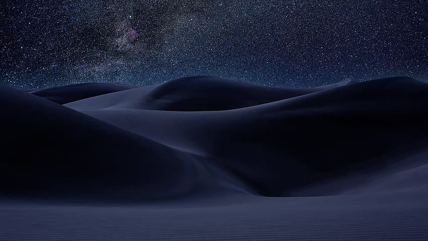 Bintang, Langit, Malam Berbintang, Gurun, Bukit Pasir, Bima Sakti, Kegelapan • Untuk Anda, gurun yang gelap Wallpaper HD