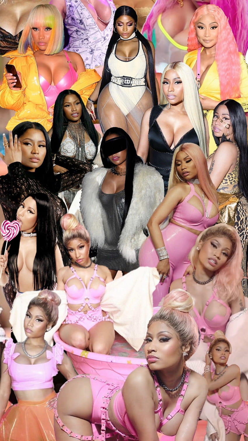 Iphone Nicki Minaj Collage, cardi b collage fondo de pantalla del teléfono