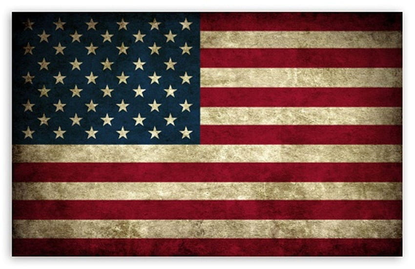 素朴なアメリカの国旗、ビンテージ フラグ 高画質の壁紙