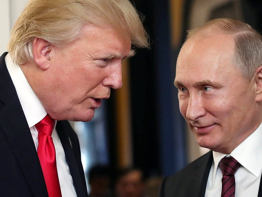 Brüder in Atomwaffen? Trump verteidigt Wladimir Putin und den „lustigen“ Kim Jong, Donald Trump lustig HD-Hintergrundbild