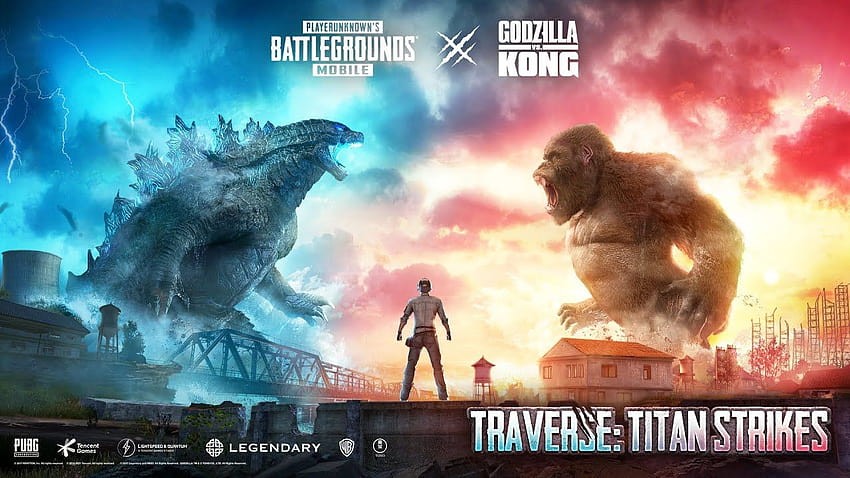 Le guest star dell'aggiornamento 1.4 di PUBG Mobile sono Godzilla e King Kong, pubg x godzilla Sfondo HD