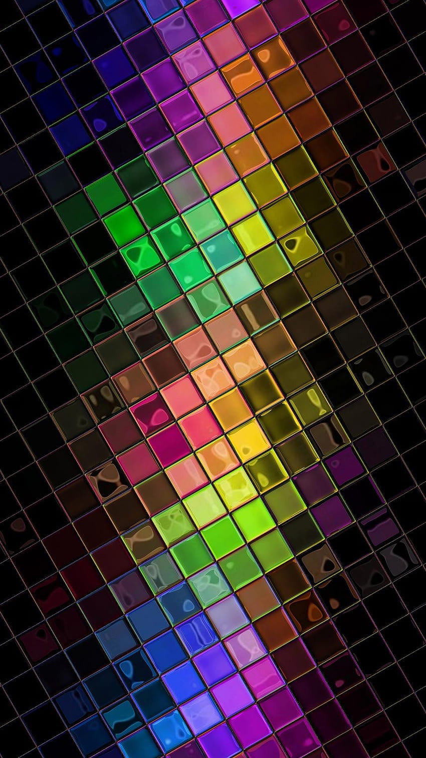 Colorful Squares Disco Ball Android, colorful android phone HD phone wallpaper
