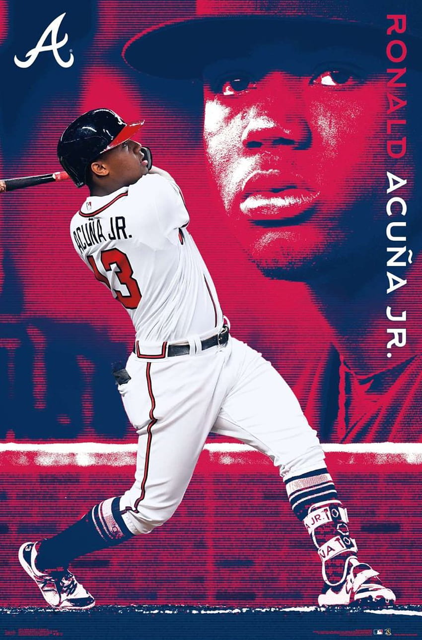 MLB Atlanta Braves, ronald acuna jr pemberani wallpaper ponsel HD