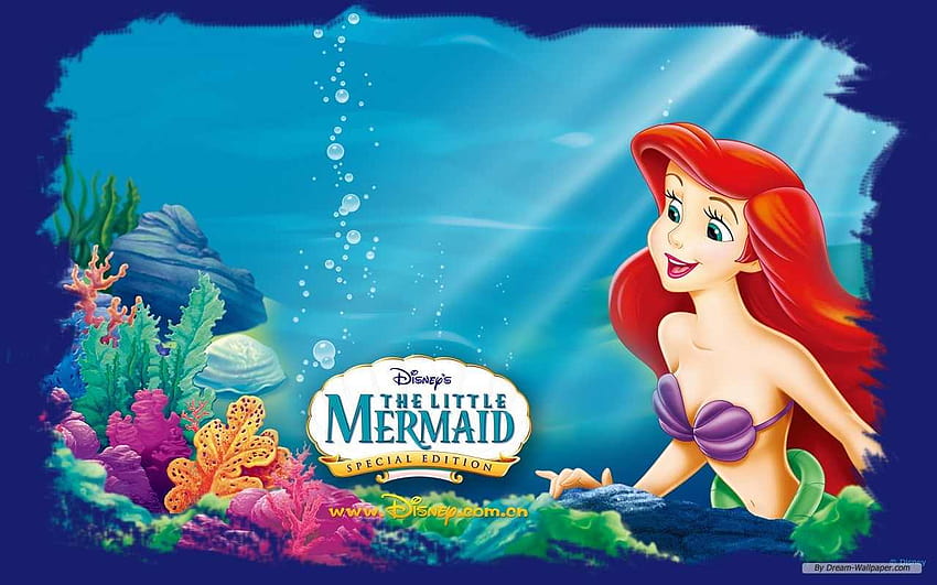 Cartoon kleine Meerjungfrau Ariel, die kleine Meerjungfrau Ariel HD-Hintergrundbild