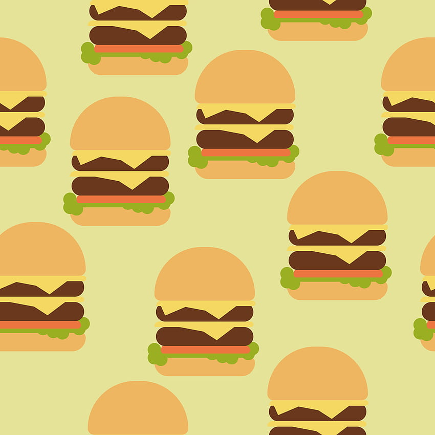 Pola burger keju ganda mulus, makanan cepat saji dengan latar belakang abu-abu 3692179 Seni Vektor di Vecteezy, burger ganda wallpaper ponsel HD
