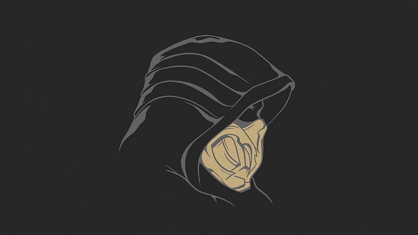 3840x2160 Scorpion Mortal Kombat, minimaliste, logo mk Fond d'écran HD
