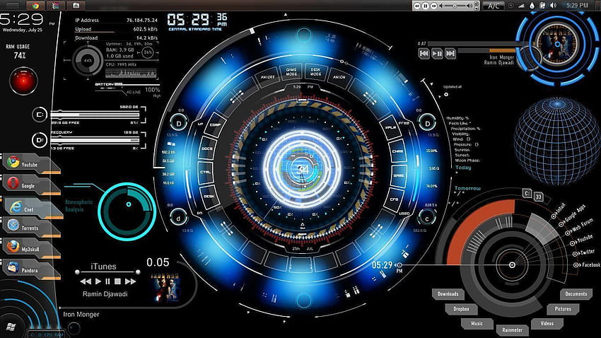Iron Man Arc Reactor HD-Hintergrundbild