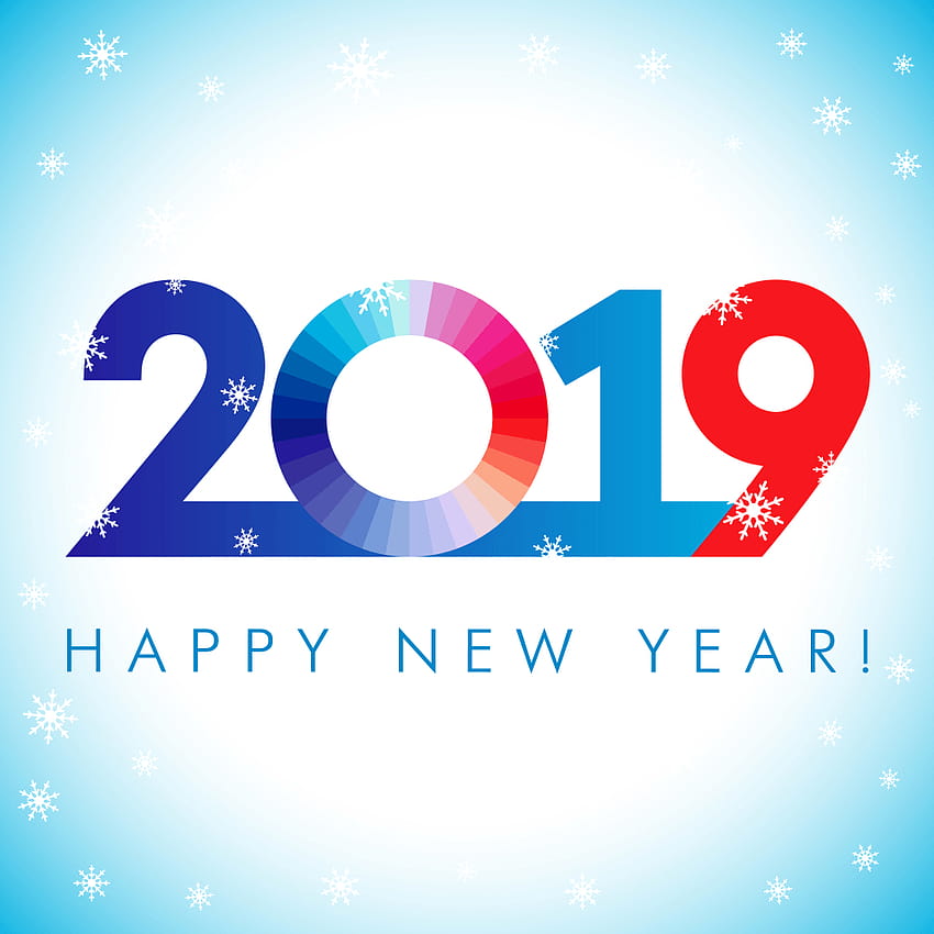 ] Feliz año nuevo 2019, feliz año nuevo pegatina 2019 fondo de pantalla del teléfono