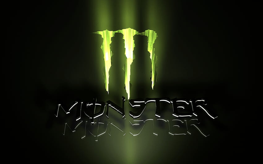 Minuman Logo Energi, logo energi monster berwarna biru Wallpaper HD