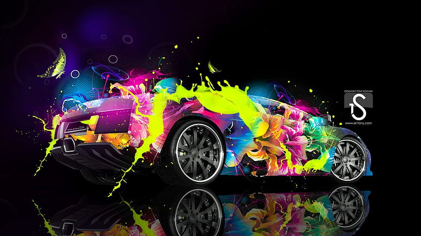 Colorful Cars, rainbow car HD wallpaper