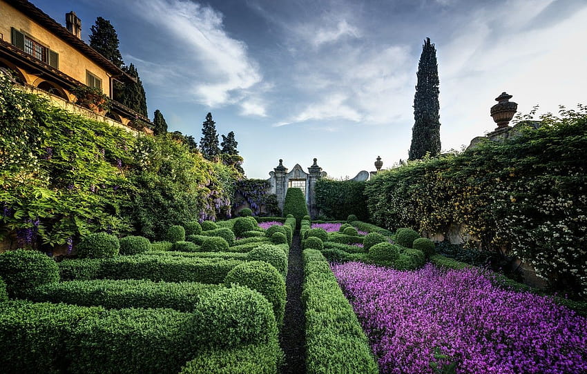 Италианска градина, градини на варена HD тапет