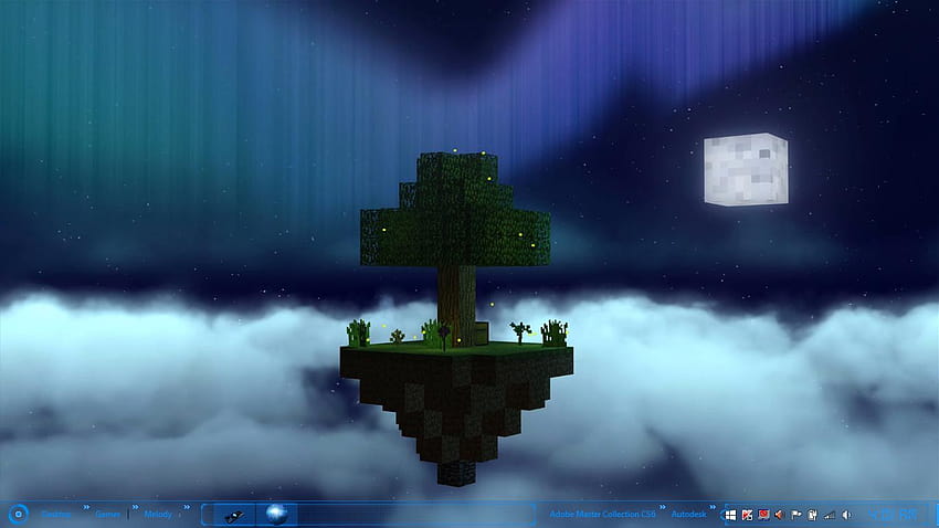 Minecraft Dreamscene, gökyüzü bloğu HD duvar kağıdı
