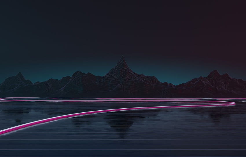 Neon mountains HD wallpaper | Pxfuel