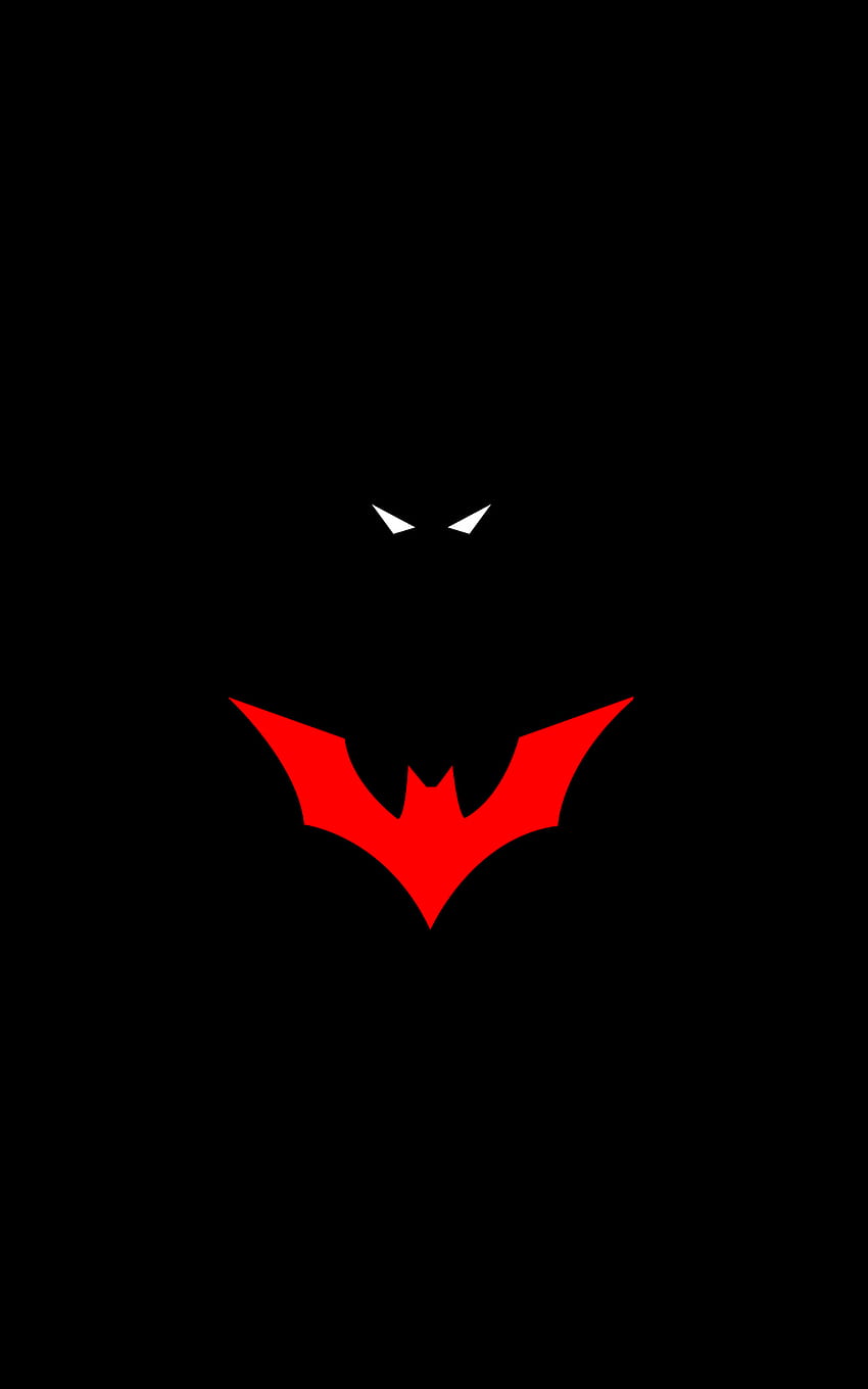 Batman, Batman Logo, DC Comics, Minimalisme, Affichage Portrait, portrait rouge noir minimaliste Fond d'écran de téléphone HD
