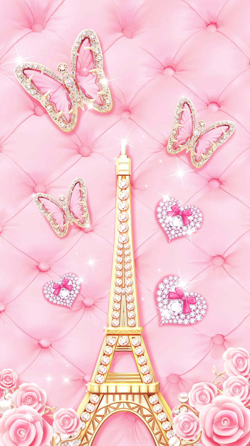 Cute Pink And White, pink paris HD phone wallpaper